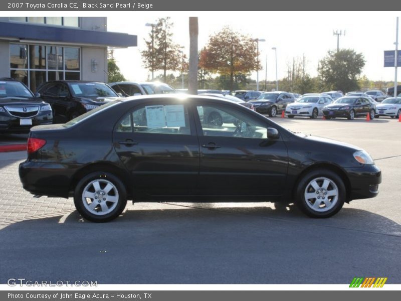 Black Sand Pearl / Beige 2007 Toyota Corolla CE