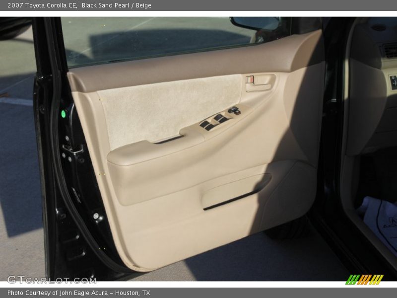 Black Sand Pearl / Beige 2007 Toyota Corolla CE