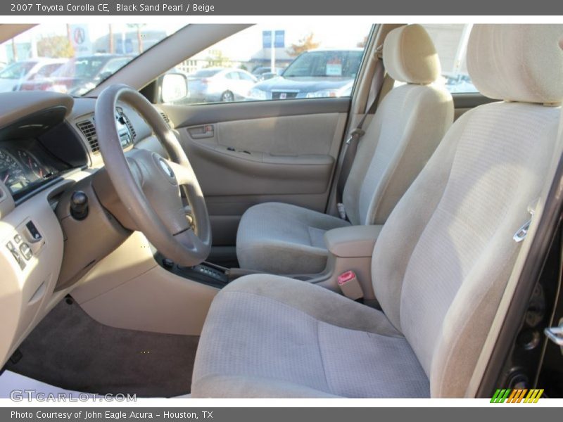 Front Seat of 2007 Corolla CE