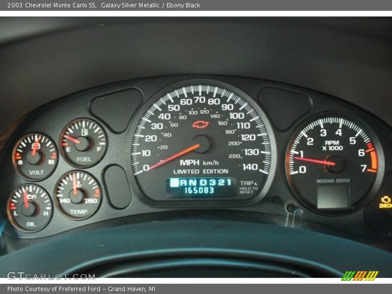 Galaxy Silver Metallic / Ebony Black 2003 Chevrolet Monte Carlo SS