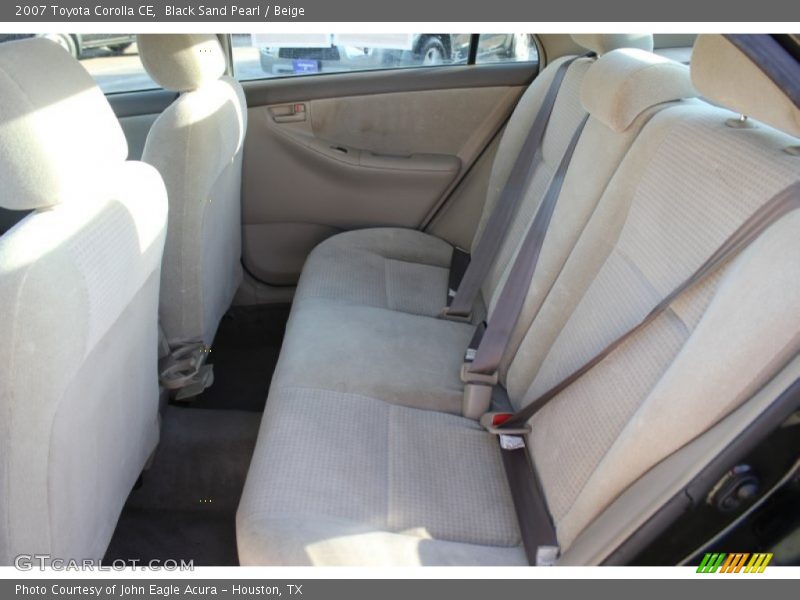 Black Sand Pearl / Beige 2007 Toyota Corolla CE