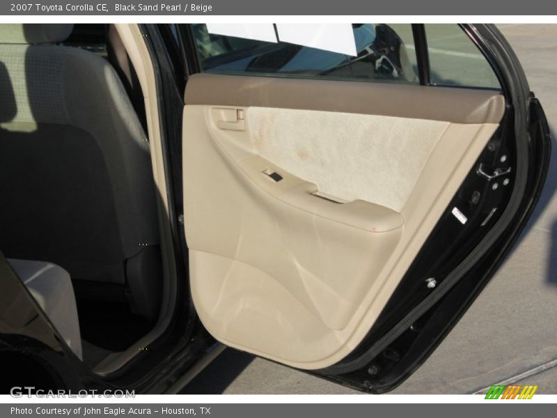 Black Sand Pearl / Beige 2007 Toyota Corolla CE