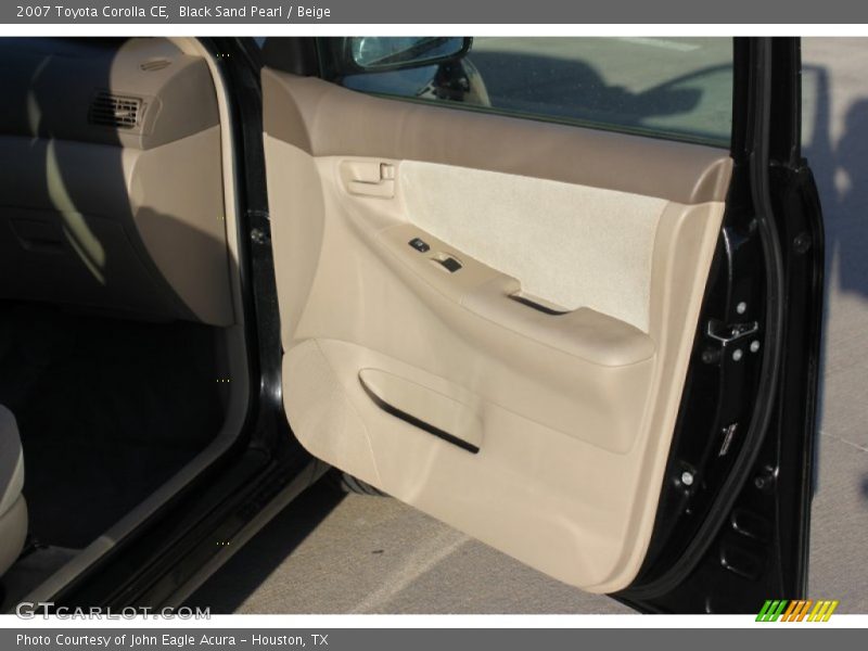 Black Sand Pearl / Beige 2007 Toyota Corolla CE