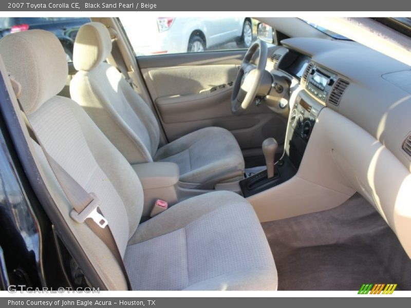 Black Sand Pearl / Beige 2007 Toyota Corolla CE