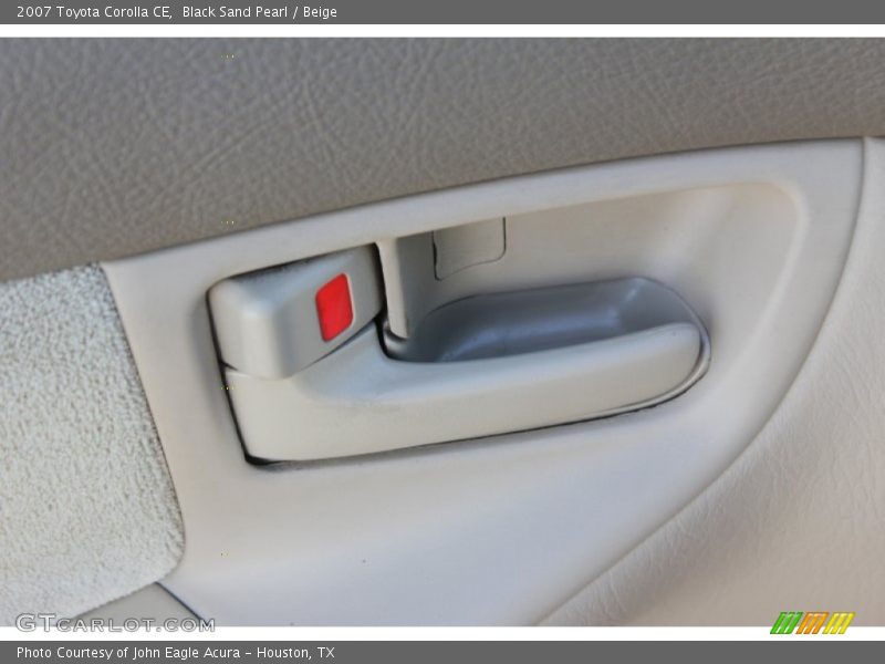 Black Sand Pearl / Beige 2007 Toyota Corolla CE