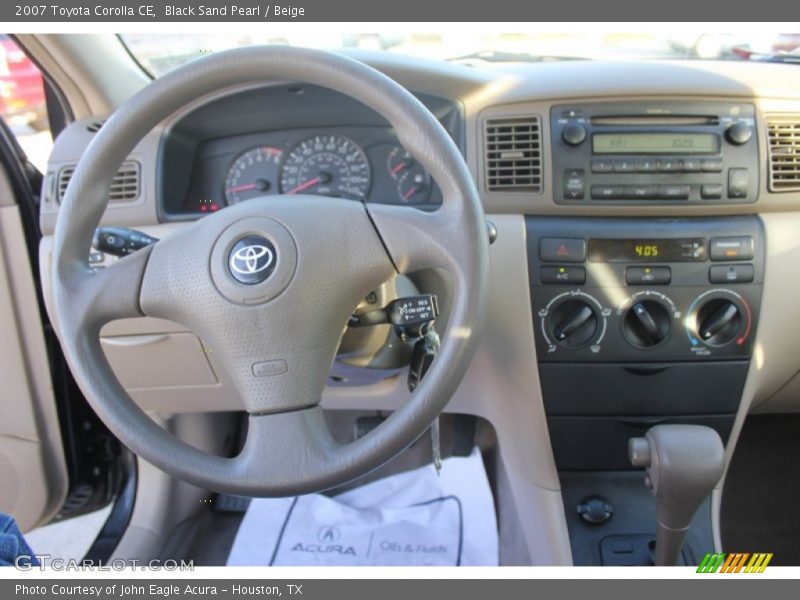 Dashboard of 2007 Corolla CE