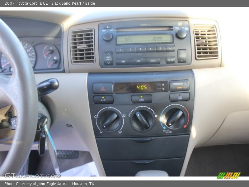 Black Sand Pearl / Beige 2007 Toyota Corolla CE