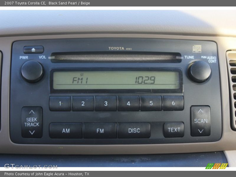 Black Sand Pearl / Beige 2007 Toyota Corolla CE