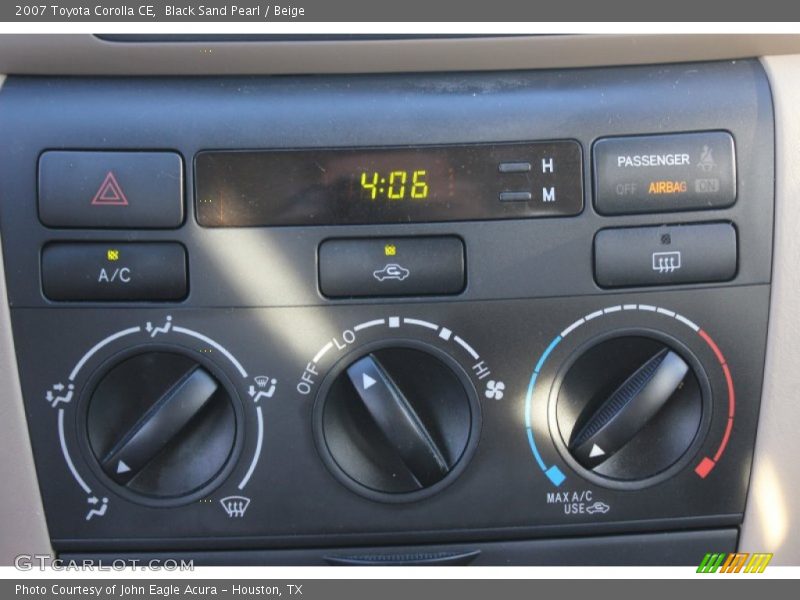 Black Sand Pearl / Beige 2007 Toyota Corolla CE