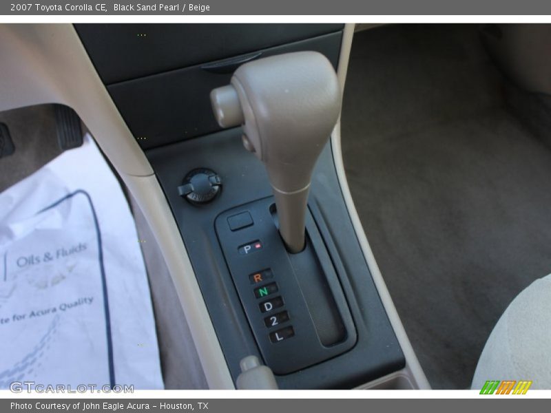 Black Sand Pearl / Beige 2007 Toyota Corolla CE
