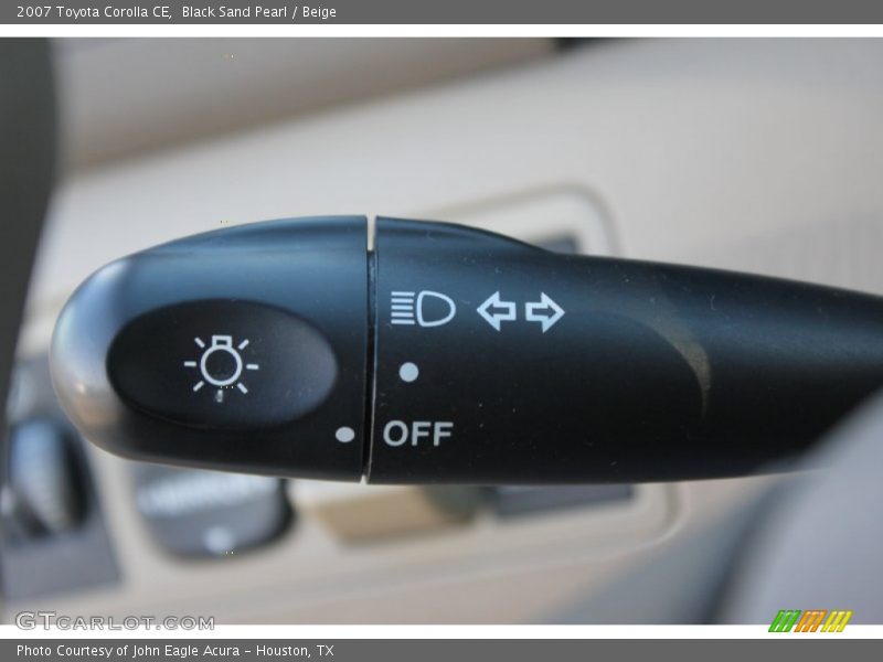 Black Sand Pearl / Beige 2007 Toyota Corolla CE