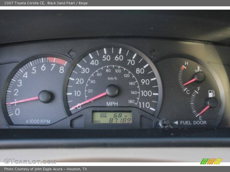  2007 Corolla CE CE Gauges