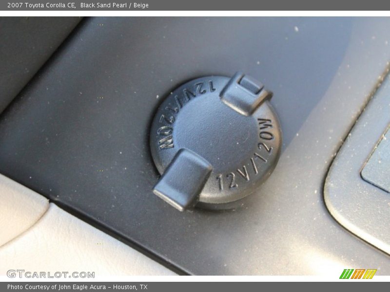 Black Sand Pearl / Beige 2007 Toyota Corolla CE
