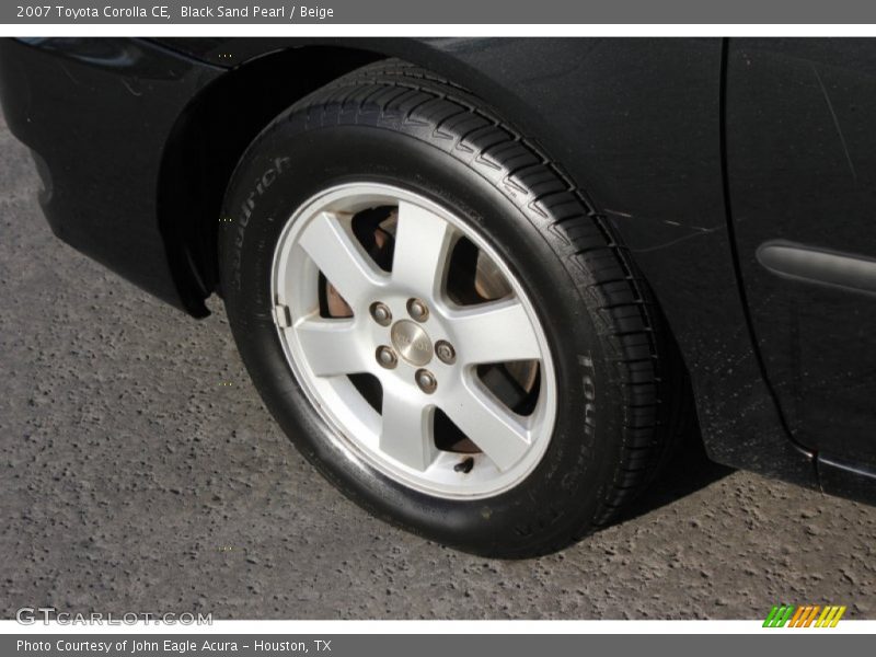 Black Sand Pearl / Beige 2007 Toyota Corolla CE