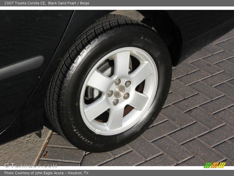 Black Sand Pearl / Beige 2007 Toyota Corolla CE