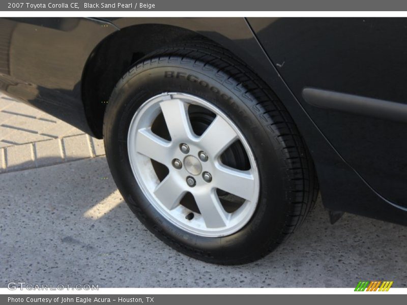 Black Sand Pearl / Beige 2007 Toyota Corolla CE