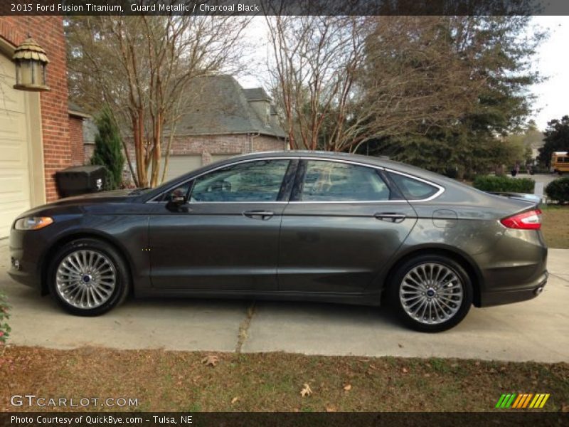 Guard Metallic / Charcoal Black 2015 Ford Fusion Titanium