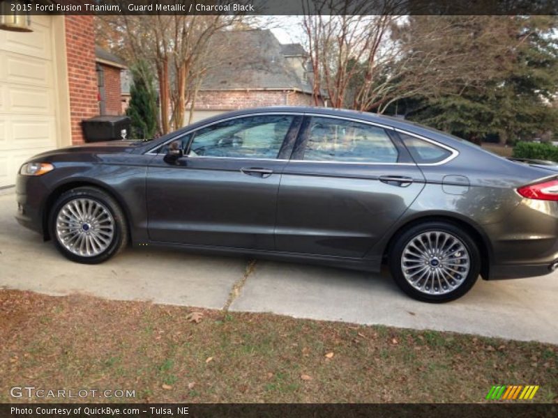 Guard Metallic / Charcoal Black 2015 Ford Fusion Titanium