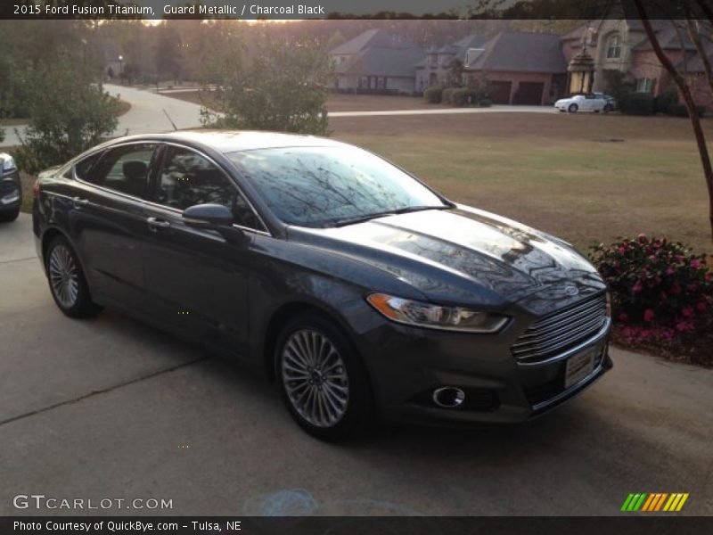 Guard Metallic / Charcoal Black 2015 Ford Fusion Titanium