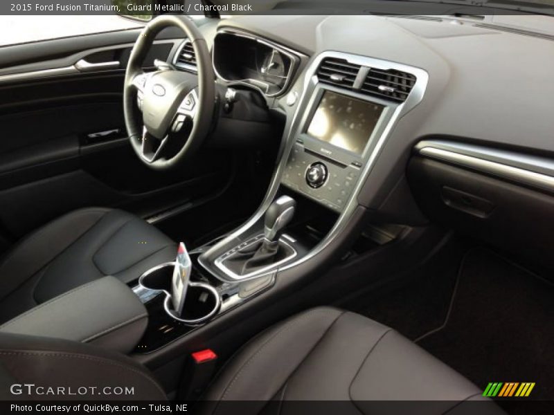 Guard Metallic / Charcoal Black 2015 Ford Fusion Titanium