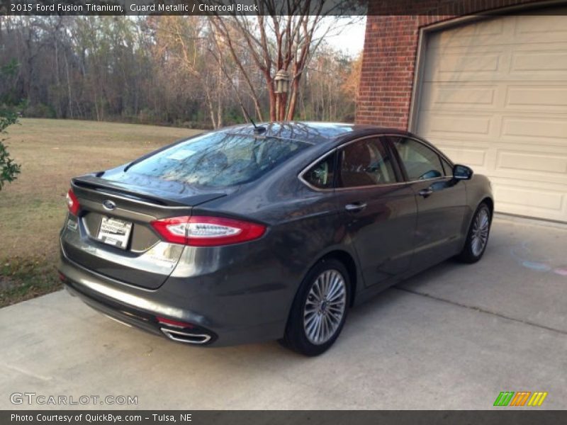 Guard Metallic / Charcoal Black 2015 Ford Fusion Titanium