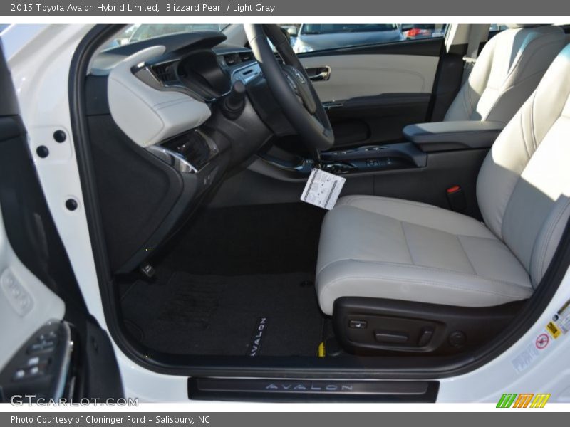 Blizzard Pearl / Light Gray 2015 Toyota Avalon Hybrid Limited