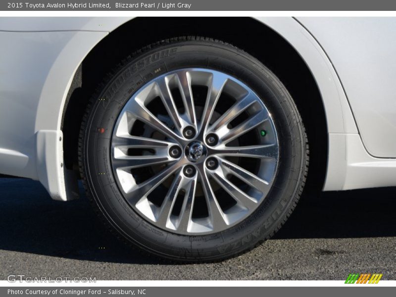 Blizzard Pearl / Light Gray 2015 Toyota Avalon Hybrid Limited