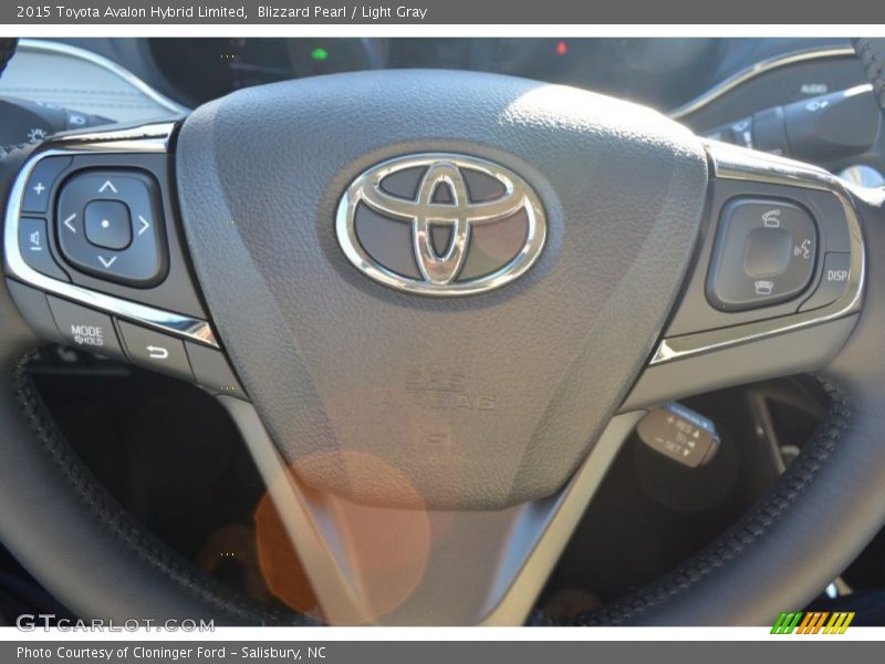 Blizzard Pearl / Light Gray 2015 Toyota Avalon Hybrid Limited