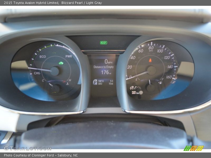 Blizzard Pearl / Light Gray 2015 Toyota Avalon Hybrid Limited