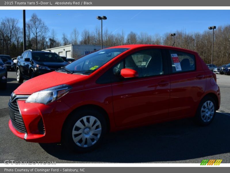 Absolutely Red / Black 2015 Toyota Yaris 5-Door L