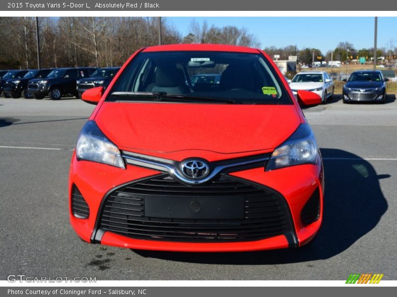 Absolutely Red / Black 2015 Toyota Yaris 5-Door L