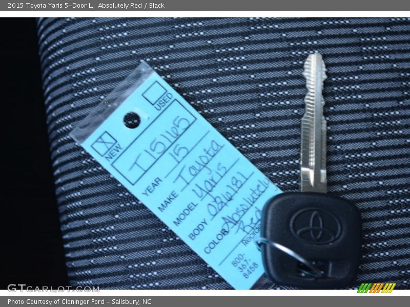 Absolutely Red / Black 2015 Toyota Yaris 5-Door L