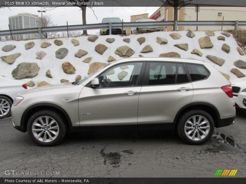 Mineral Silver Metallic / Black 2015 BMW X3 xDrive28i