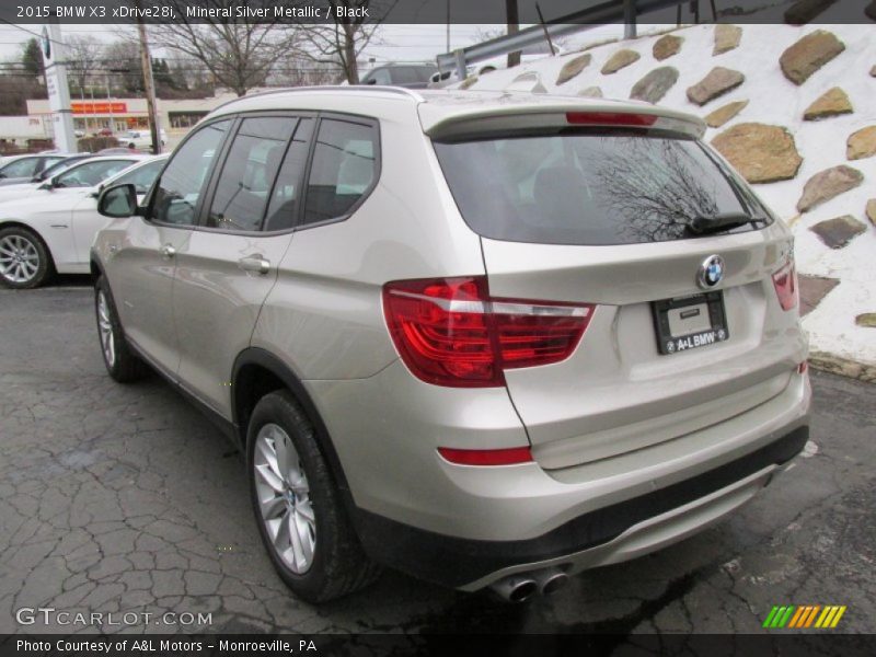 Mineral Silver Metallic / Black 2015 BMW X3 xDrive28i