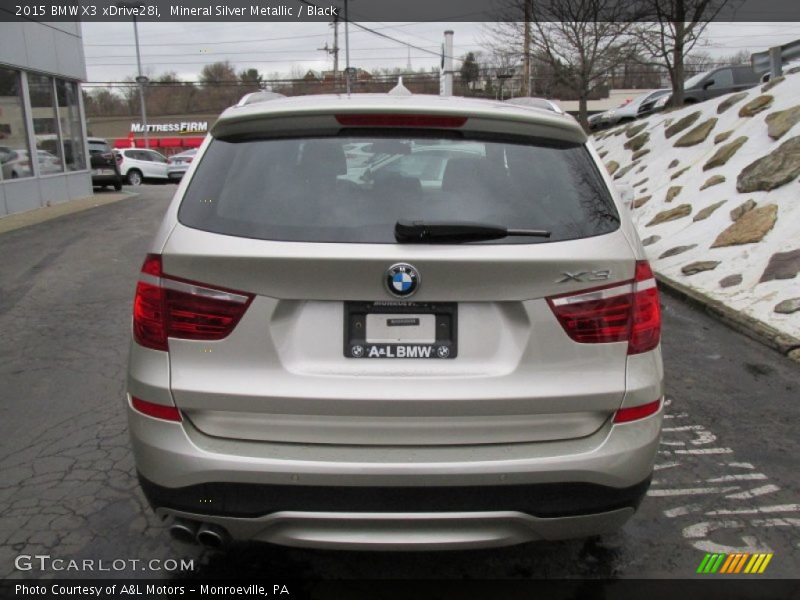 Mineral Silver Metallic / Black 2015 BMW X3 xDrive28i
