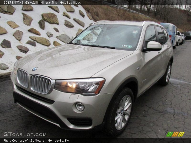 Mineral Silver Metallic / Black 2015 BMW X3 xDrive28i