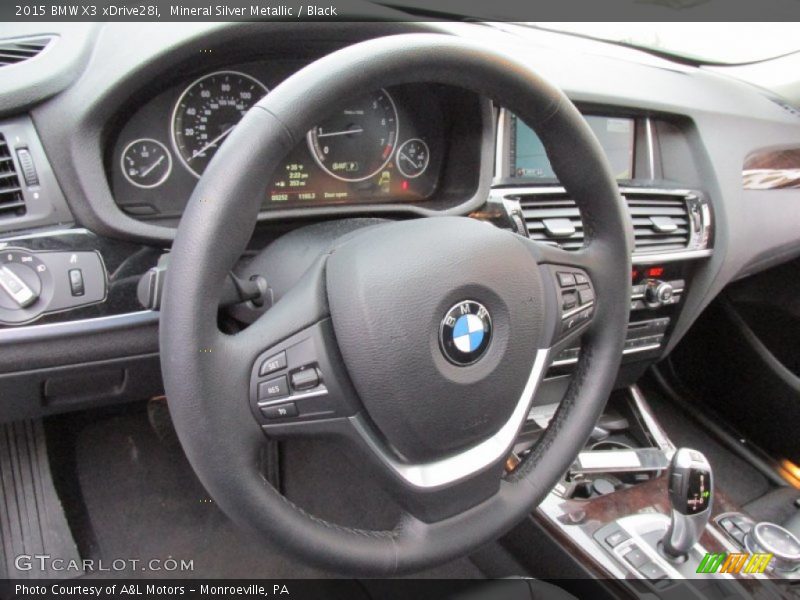 Mineral Silver Metallic / Black 2015 BMW X3 xDrive28i