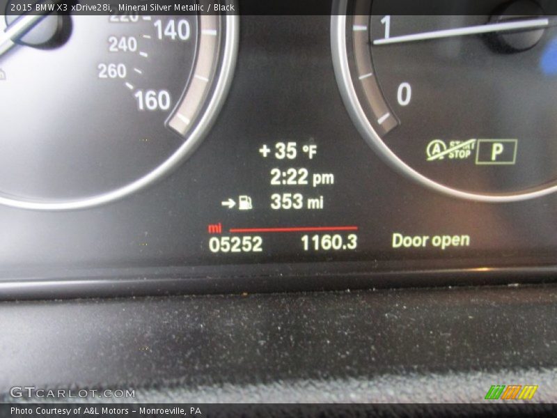 Mineral Silver Metallic / Black 2015 BMW X3 xDrive28i