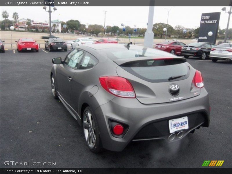 Matte Gray / Black 2015 Hyundai Veloster Turbo