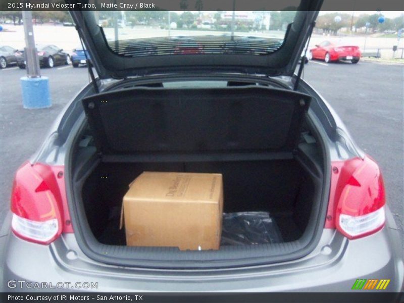 Matte Gray / Black 2015 Hyundai Veloster Turbo