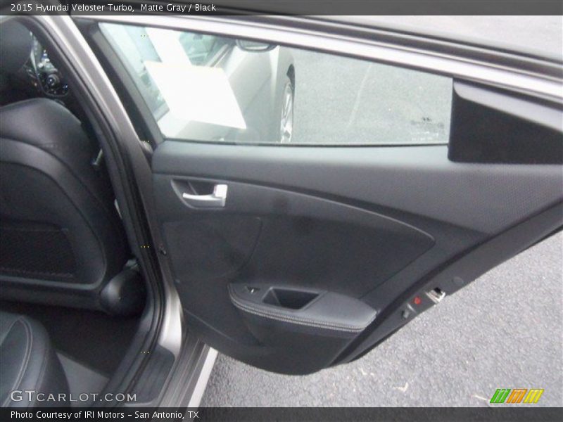 Matte Gray / Black 2015 Hyundai Veloster Turbo