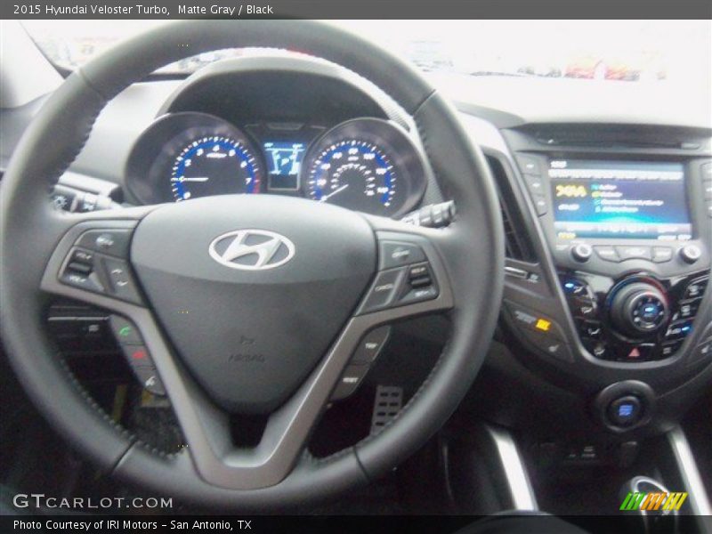 Matte Gray / Black 2015 Hyundai Veloster Turbo