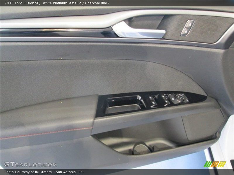 White Platinum Metallic / Charcoal Black 2015 Ford Fusion SE