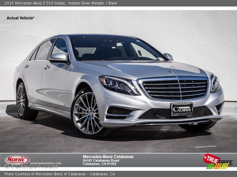 Iridium Silver Metallic / Black 2015 Mercedes-Benz S 550 Sedan