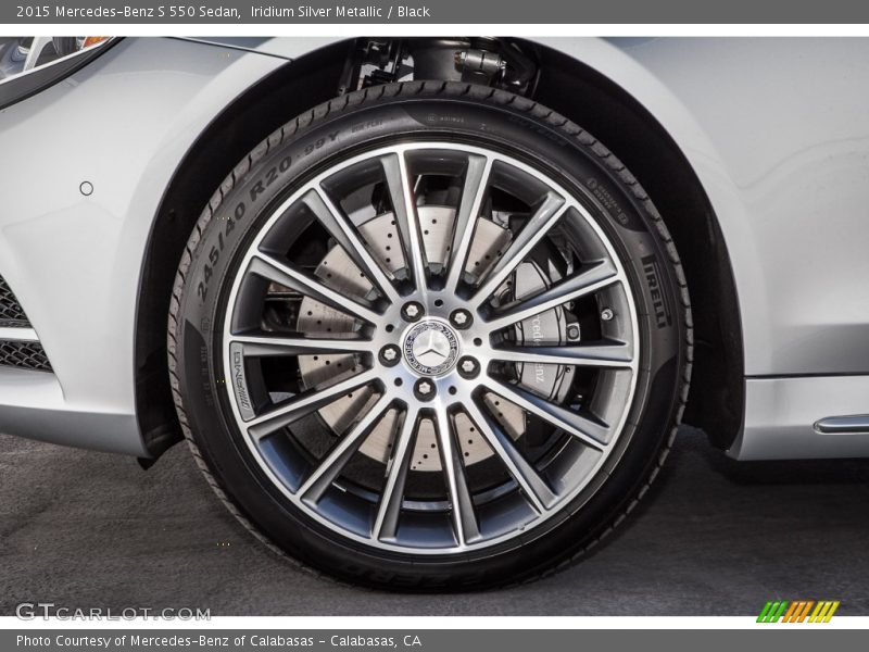 Iridium Silver Metallic / Black 2015 Mercedes-Benz S 550 Sedan