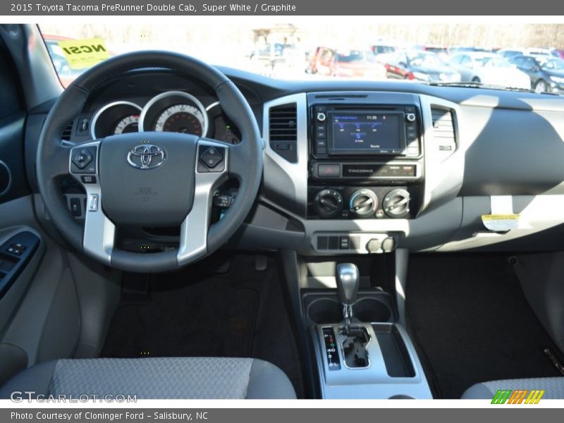 Super White / Graphite 2015 Toyota Tacoma PreRunner Double Cab