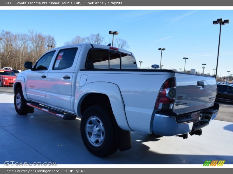 Super White / Graphite 2015 Toyota Tacoma PreRunner Double Cab