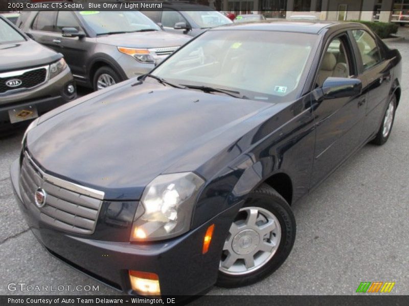 Blue Onyx / Light Neutral 2003 Cadillac CTS Sedan