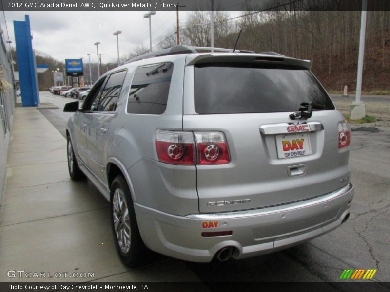 Quicksilver Metallic / Ebony 2012 GMC Acadia Denali AWD