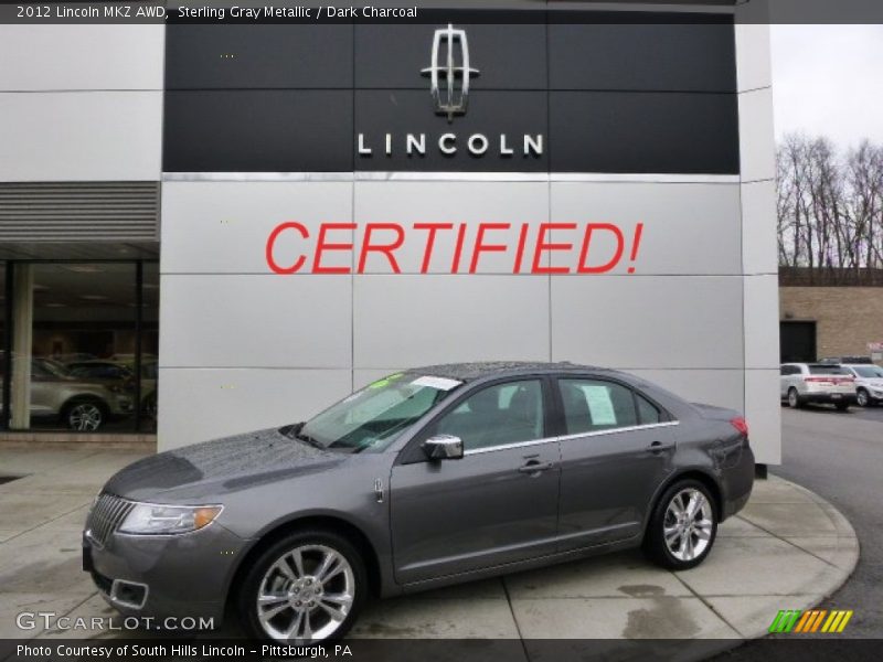 Sterling Gray Metallic / Dark Charcoal 2012 Lincoln MKZ AWD